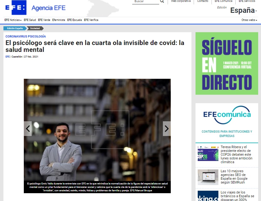 efe entrevista enric valls psicólogo